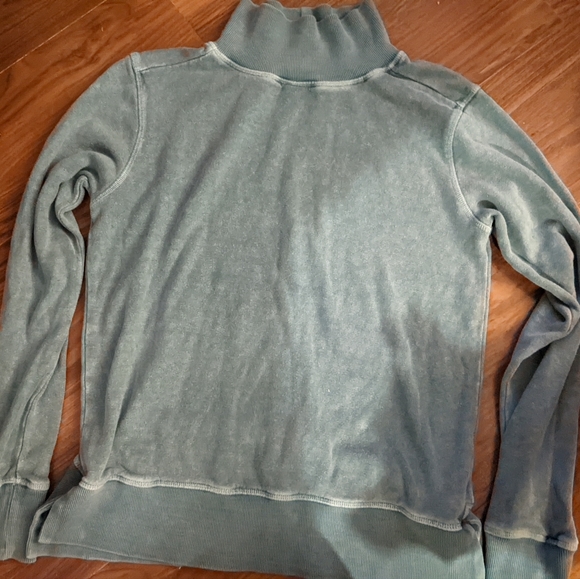Toad & Co. - Hemp Mockneck Pullover Sweatshirt T1081902 | Blue Spruce | Size XS - Picture 3 of 13